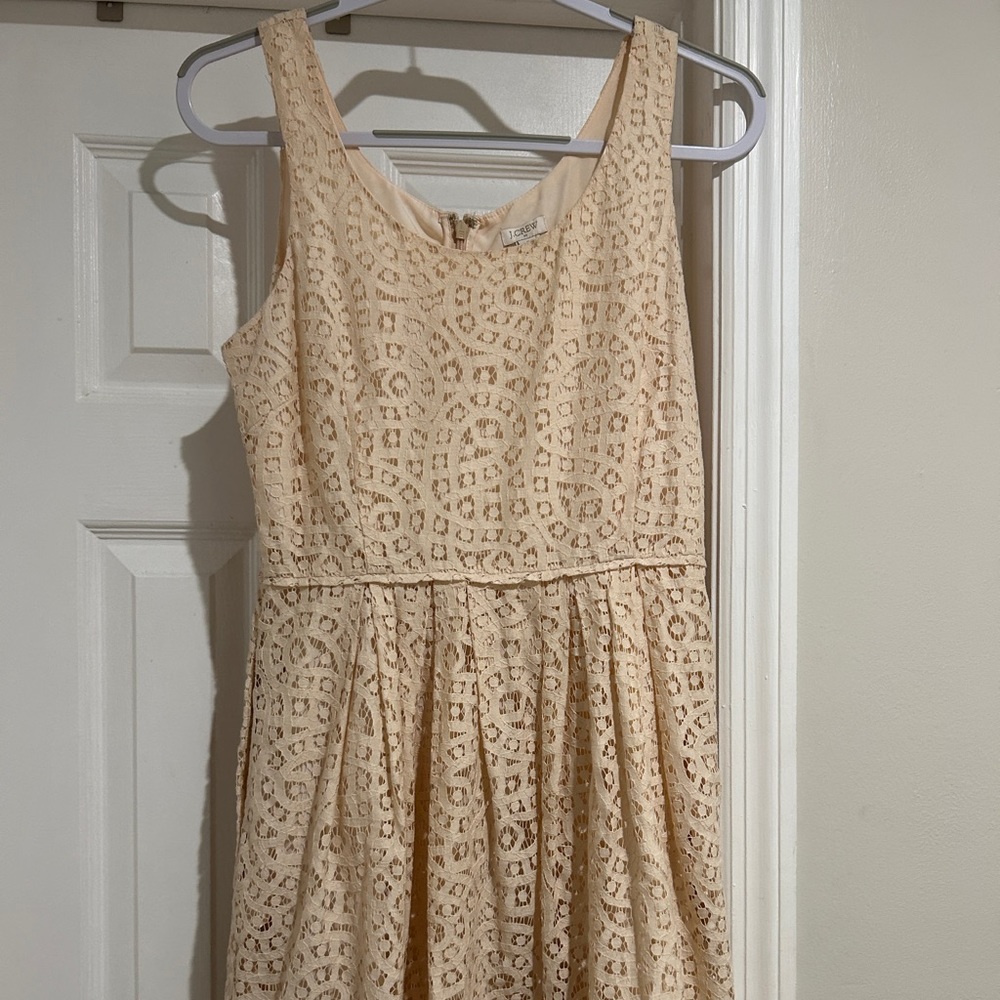 Like new JCrew cream lace dress, size 8